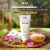 SESA 8% Kumkumadi Chandanam Face Wash Glowing Skin Cleanses without Drying For Men & Women All Skin Types Dermatologically Tested, 100 ml or 3.4 oz
