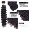 26 28 30 Inch Deep Wave Human Hair Bundles Natural Color 8A Brazilian Unprocessed Virgin Remy Hair 3 Bundles Deep Wave Bundles Human Hair Extensions Deep Curly Bundles