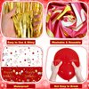 Red and Gold Birthday Decorations for Women Men, 72 Pcs Red Happy Birthday Banner Backdrop For Boys Girls Red Balloons Arch Kit Tablecloth Birthday Confetti Bday Party Supplies Indoors & Outdoors