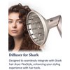 Diffuser Attachment for Shark FlexStyle Hair Dryer, Enhance Natural Curls Accessories for Flex Style Blow Dryer Styler, Styling Tool for Wavy, Curly, Coily Hair, Grey