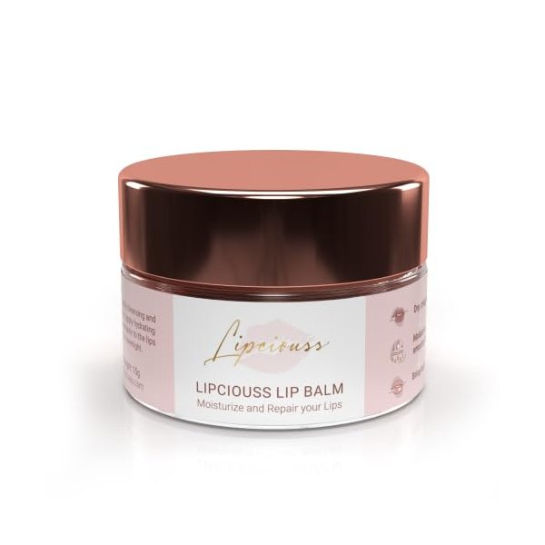 Lipciouss Lip Balm for Hydration, Coconut Oil, Beeswax, Rosehip Oil, Minerals, Overnight Treatment