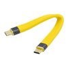 chenyang USB C to USB C Cable,USB4 Type C Male to Male 40Gbps 100W 8K Flat Slim FPC Data Cable for Laptop & Phone 13cm Yellow