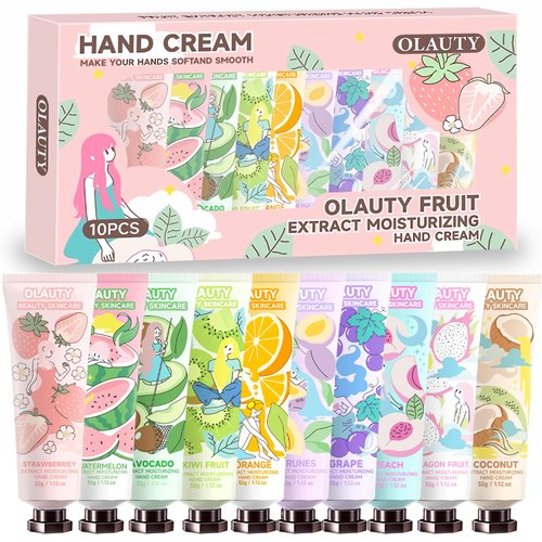 10 Pack Moisturizing Hand Cream Gifts for Women Birthday Nurses Week Gifts Teacher Appreciation Gifts, Mini Hand Care Lotion for Dry Cracked Hands &Nourishing Hands Travel Size Hand Cream