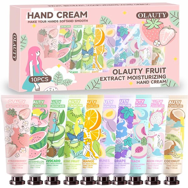 10 Pack Moisturizing Hand Cream Gifts for Women Birthday Nurses Week Gifts Teacher Appreciation Gifts, Mini Hand Care Lotion for Dry Cracked Hands &Nourishing Hands Travel Size Hand Cream