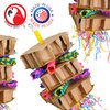Bonka Bird Toys 3734 Clown Box 11" x 5.50", Medium Parrot Chew Shred Foarage Cage Toy, African Grey, Quaker, Piuonus, and Similar