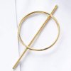 Dreamyn Round Hair Clips Hollow Circle Hair Barrettes Fashion Geometric Hairpins Minimalist Hair Accessories Hair Jewelry for Women (Gold)