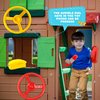 Restroma 4 Pack Playground Accessories for Kids Outdoor Playground Steering Wheel Priate Ship Wheel Plastic Telephone Phone Toy Swing Set for Playground Backyard Playhouse Tree House (Yellow,Red)