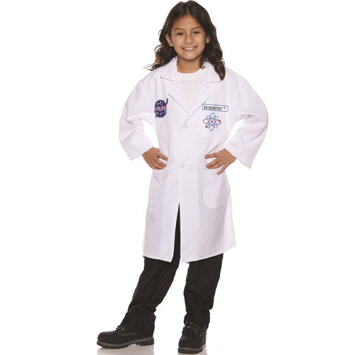 Underwraps Kid's Children's Rocket Scientist Lab Coat Costume Childrens Costume, Multi, Small