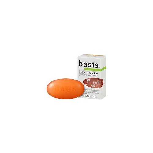 basis vitamin bar soap, cleans + softens, 4 oz - 2pc
