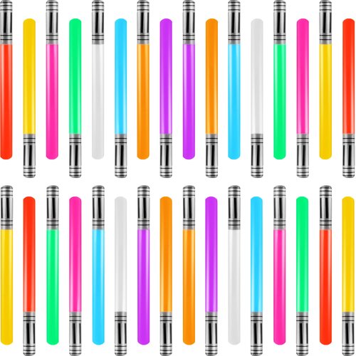 Cotiny 36 Pieces Inflatable Lightsabers Sword Toy Weapons Light Saber for Kids Teens Star Theme Party Supplies, 9 Colors