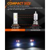 SEALIGHT H10 9145 9140 LED Fog Light Bulbs or DRL, 400% Super Brighter, 6500K Cool White, 6000 Lumens Per Pair, Fog Lights Led DRL Bulbs Replacement for Cars, Plug and Play, IP67 Design