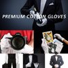 ENPOINT 10 Pairs Archival Photo Gloves, White Work Gloves for Handling Art Working Photography Womens Cloth Gloves Liners Bulk for Handling Jewelry, Film, Photo, Coin Metal Inspection Men & Women