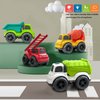 Toddler Car Toys for 1-3 Year Old, 4 Pcs Dump Truck Toys and Mixer Cement,BPA Free Outdoor Toys for Toddlers,Christmas Birthday Gifts for Toddler Boy Girl 3-4