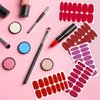 JERCLITY 224 Pieces 16 Sheets Red Solid Color Nail Strips Nail Wraps for Women Pink Nail Polish Strips Self-Adhesive Nail Stickers Full Nail Wraps for Girls Nail Art with Nail File