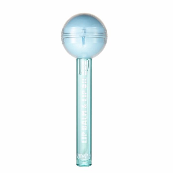BIOKUSY Tinted Lip Balm Lollipop Lip Gloss, Magic pH Color Changing Pink Lipstick & Vitamin E Clear Lip Oil Combo, Hydrating Plumping Lip Care Product for Girls (Blue)
