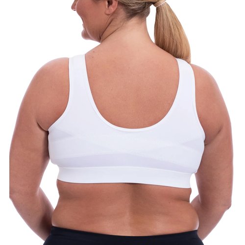 ENELL Women's Lite Full Coverage Sports Bra (101),2,White