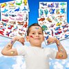 100PCS Airplane Temporary Tattoos Stickers Plane Travel Themed Birthday Party Decorations Favors Supplies Cool Jet Helicopter Aircraft Tattoo Sticker Gifts For Kids Boys Girls School Prizes Carnival