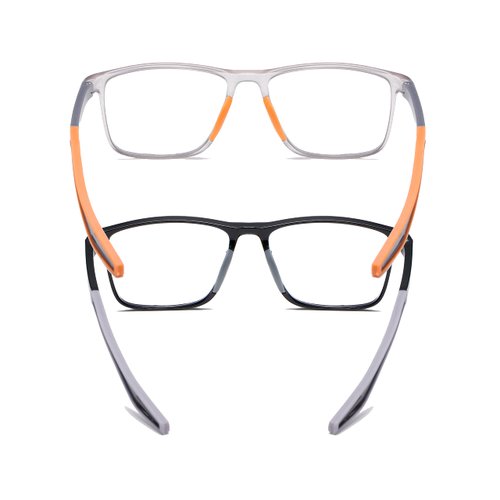 JOON-joon Reading Glasses Men 2 Pairs Sports Style Comfortable and Flexible Blue Light Blocking Readers for Men+1.5
