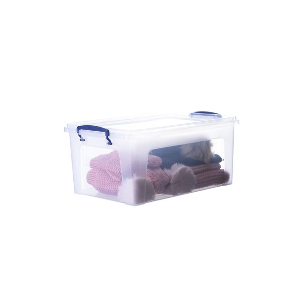 Superio Clear Storage Container with Lid, 16 Quart Plastic Bin for organization, Non-Toxic, BPA Free, Odor-Free, Stackable Latch Box organizer for Home, Dorm, Classroom, Garage, Closet (16 Quart)