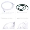 ANSNF 2 Pack Oxygen Mask for Face Adult with 6.6' Tube & Adjustable Elastic Strap - Size M+L (Clear)