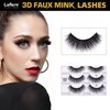 Laflare Premium Silk Lashes 3D Faux Mink Eyelashes Multipack, Light, Natural Looking, Professional Easy to Apply Eyelashes in a Knitted Style 10 Pairs Jumbo Pack (A03X10P)