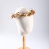 KorViSHOW Girls Fashion Flower Crown - Golden Leaf Champagne Flower Headband Fashion Elegant Floral Headpiece Romantic Hair Wreath for Women Wedding Halloween Christmas