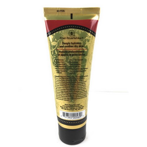 Honey House Naturals Bee Butter Cream – 4 Ounce Tube – All Natural Ultra Moisturizing Bee Butter Enhanced with Royal Jelly and Essential Oils – Made in USA (Natural)