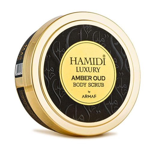 Hamidi Luxury Amber Oud Body Scrub For Women 250ML (8.4 OZ) Exfoliating Body Scrub For Soft And S...