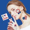20 Sheets 4th of July Temporary Tattoos Stickers Independence Day Red White Blue Flag Decals Waterproof Face Body Makeup Art Stickers
