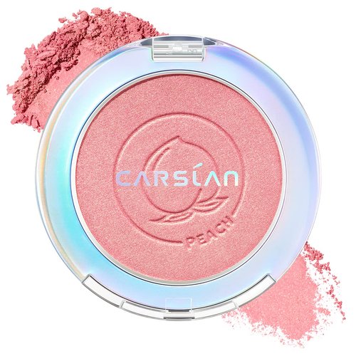 Carslan Face Blush, Powder Blush Makeup, Longlasting Highly Pigmented Face makeup, Smooth, Vegan & Cruelty Free, 1 Count, 06 PEACH