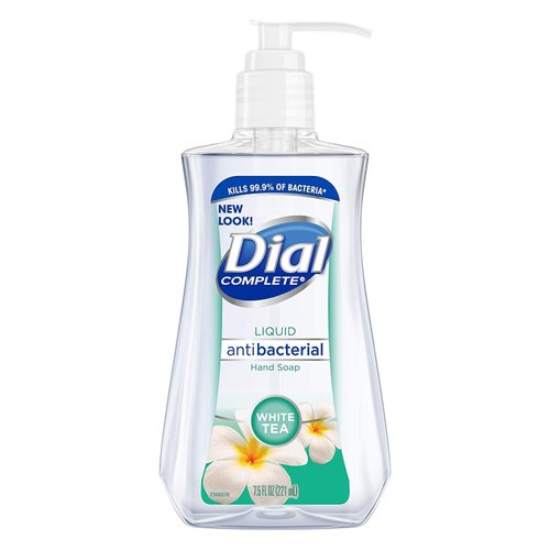 Dial Liquid Soap Anti-Bacterial White Tea 7.5 Ounce Pump (221ml) (Pack of 3)
