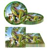 Tyrannosaurus rex Party Tableware Set,20 Plates and 20 Napkins and Tablecloth71 '' x 42 '' Jurassic Dinosaur Party Supplies ForKids Birthday Party Supplies