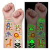 Partywind 300 Styles Luminous Jungle Temporary Tattoos for Kids, Glow Animals Tattoo Stickers for Party Supplies Favors, Baby Shower Decor for Boys and Girls Games (30 Sheets)