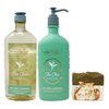 Bath & Body Works Tea Tree + Lavender - Duo Gift Set - Body Wash and Body Lotion with a Cabin Spice Soap.