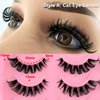 20 Pairs Russian Strip Lashes with Clear Band, D Curl Lash Strips that Looks Like Eyelash Extensions, Cat-Eye Lashes Natural Look Wispy False Eyelashes 4 Styles Volume Curly Lashes Pack by Heracks