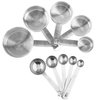Stainless Steel Measuring Cups And Measuring Spoons 10-Piece Set, 5 Cups And 5 Spoons