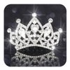 Kilshye Princess Tiara Comb Small Crystal Girls Crown Hair Combs Rhinestone Birthday Prom Tiaras Headband for Kids (A-Silver)