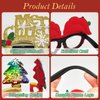 Dayify Christmas Party Glasses, 12Pcs Christmas Glitter Eyeglasses Frames Party Favors for Kids Adults, Christmas Glasses for Xmas Holiday Decorations