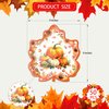 50Pcs 9" Thanksgiving Fall Themed Paper Plates Autumn Celebrate Party Tableware Orange Leaves Disposable Dessert Paper Plates Set Thanksgiving Fall Theme Paper Plates Festival Party Supplies