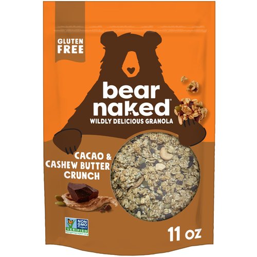 Granola, Bear Naked, Cacao and Cashew Butter, Vegan and Gluten Free, 11oz Bag