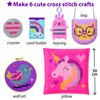KRAFUN Beginner My First Cross Stitch Kit for Kids Arts & Crafts, 6 Easy Projects of Felt Keyring, Bag, Pillow Craft, Instructions, Gift for Girls and Boys, Learn DIY Crafting, Embroidery
