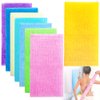 8 Pcs 35 Inch Exfoliating Bath Cloth,Beauty Skin Bath Wash Towel,Nylon Shower Washcloth Body Scrubber Loofah for Women and Men