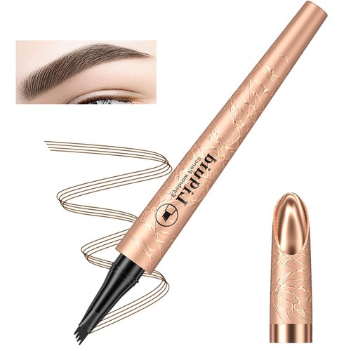 Eyebrow Pencil Brown Tattoo Eyebrow Pen With Fork Tip, Waterproof Microblading Liquid Brow Pencil,Rapid Brow, Precise,Fills Brows For Women Girls Gift