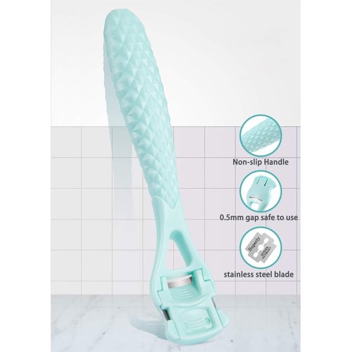 Foot Care Pedicure Callus Shaver Hard Skin Remover, Sichy Heel Scraper for Feet, 10 Replacement Slices Blades 1 Stainless Steel Callus Shaver Foot Care Tools Hard Dry Skin Remover for Hand Feet