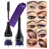 LSxia 2-in-1 Gel Eyeliner Set, Tattoo Eyeliner Waterproof Smudge Proof Eyeliner Gel Eye-liner Pot Cream Eyeliner Tool with Gel Liner Brush, High Pigment Eye Makeup Gel Eye-liners for Women (Purple)