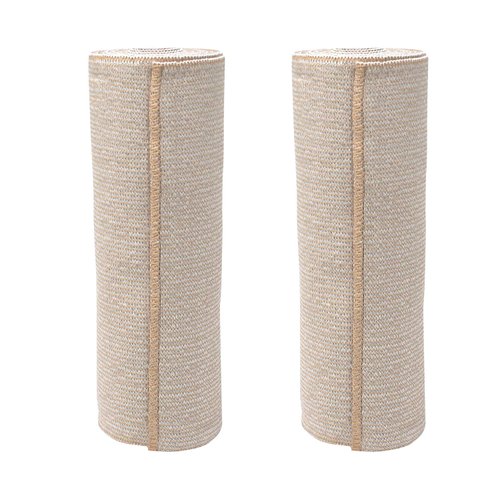 Nexskin 6" Organic Latex Free American Cotton - Comfort Elastic Bandage with Single Hook & Loop Closure - Beige, 2 Pack