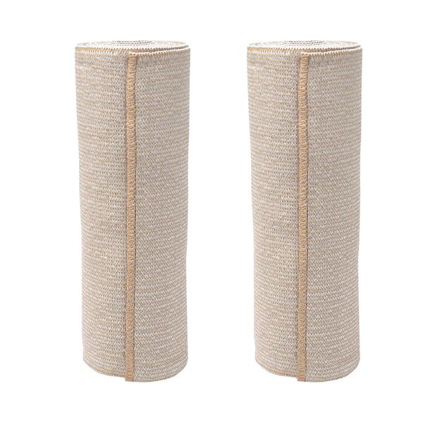 Nexskin 6" Organic Latex Free American Cotton - Comfort Elastic Bandage with Single Hook & Loop Closure - Beige, 2 Pack