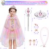 Princess Dress Up for Girls 4-6,Princess Dresses for Girls Toys for 3 4 5 6 7 8 Year Old Girls Gifts,Kids Toys for Girls Age 6-8 Toddler Cape Set Easter Halloween Costumes Party Christmas Birthday