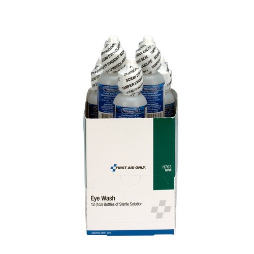 First Aid Only PhysiciansCare Eye Wash Solution, Sterile Isotonic Buffered Solution for Flushing & Irrigating Eyes, 1-oz Bottle (12 Pack)