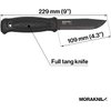 Morakniv Garberg Full Tang Fixed Blade Knife with Carbon Steel Blade, 4.3-Inch, MOLLE Multi Mount System, Black